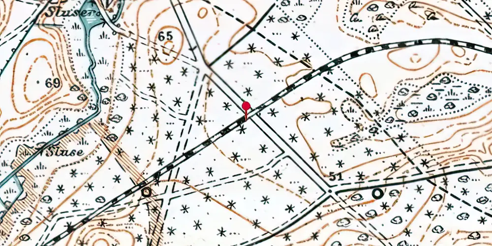 Historisk kort over Brøndstrup Trinbræt