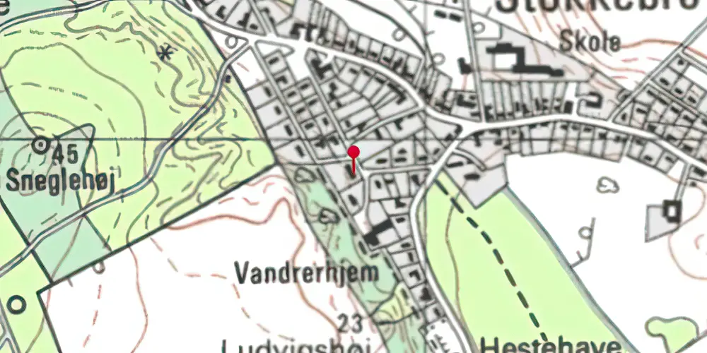 Historisk kort over Gjerrild Station