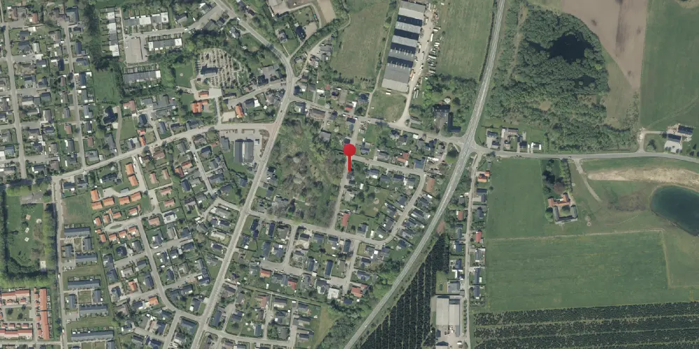 Historisk kort over Almind Station