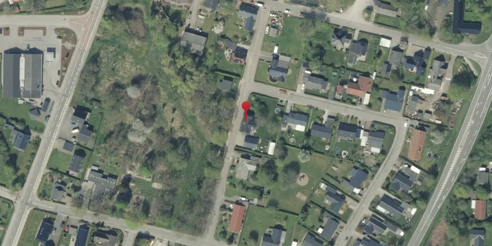 Historisk kort over Almind Station