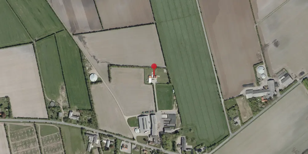 Historisk kort over Alslev Kro Billetsalgssted med Sidespor Historisk kort over Alslev Kro Billetsalgssted med Sidespor