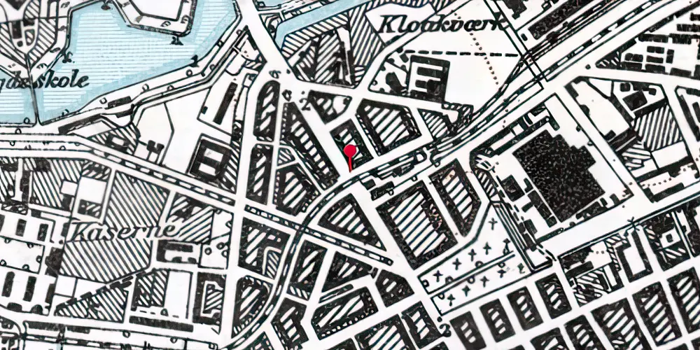 Historisk kort over Amagerbro Station [1907-1938]