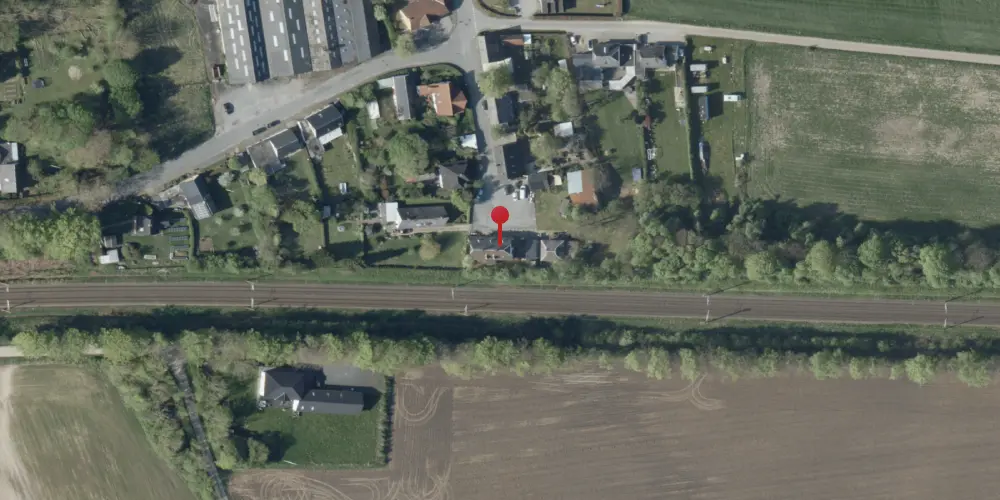 Historisk kort over Andst Station Historisk kort over Andst Station