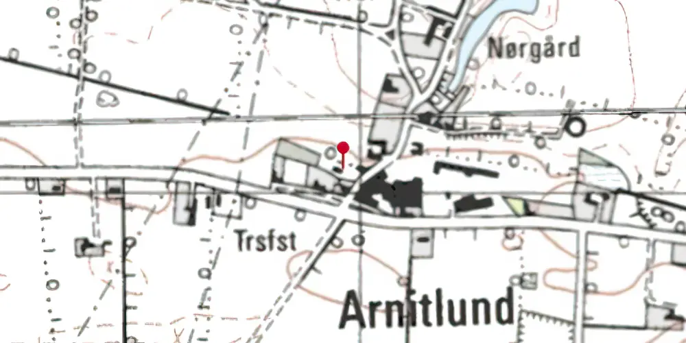 Historisk kort over Arnitlund Station