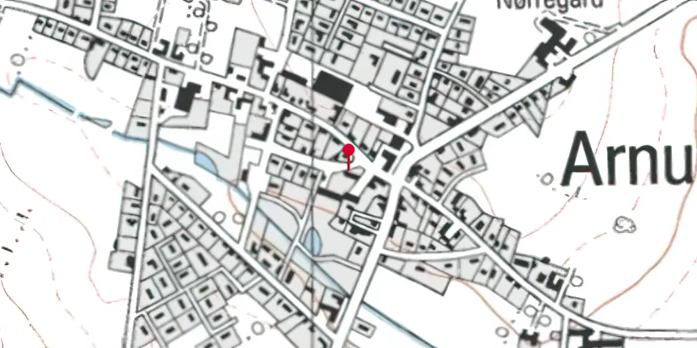 Historisk kort over Arnum Station Historisk kort over Arnum Station