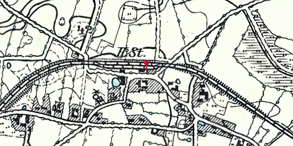 Historisk kort over Avnbøl Station Historisk kort over Avnbøl Station