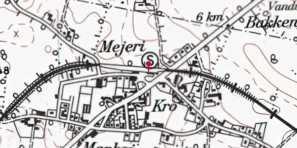 Historisk kort over Avnbøl Station Historisk kort over Avnbøl Station