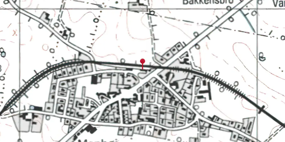 Historisk kort over Avnbøl Station Historisk kort over Avnbøl Station