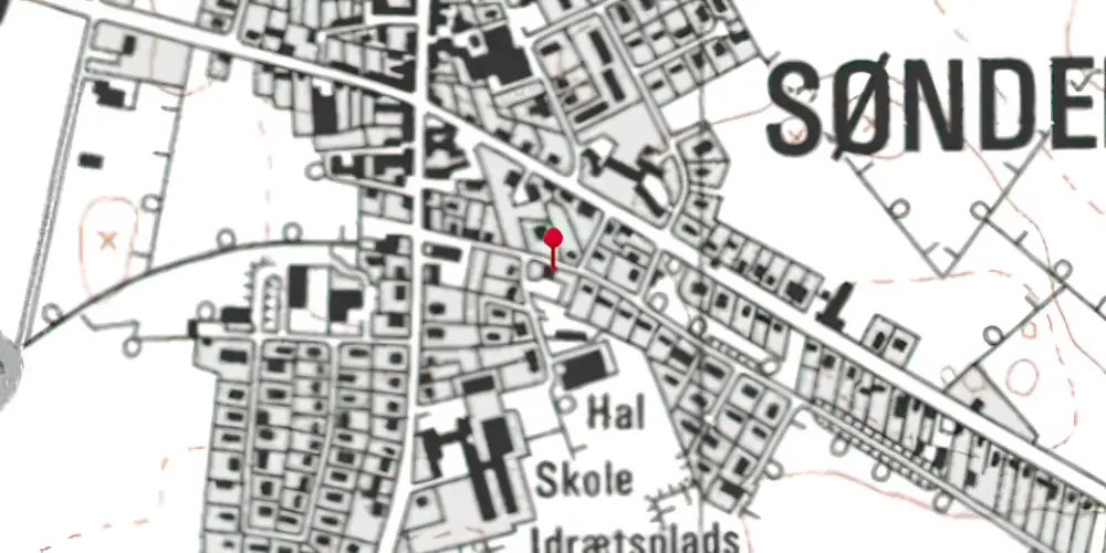 Historisk kort over Balling Station Historisk kort over Balling Station