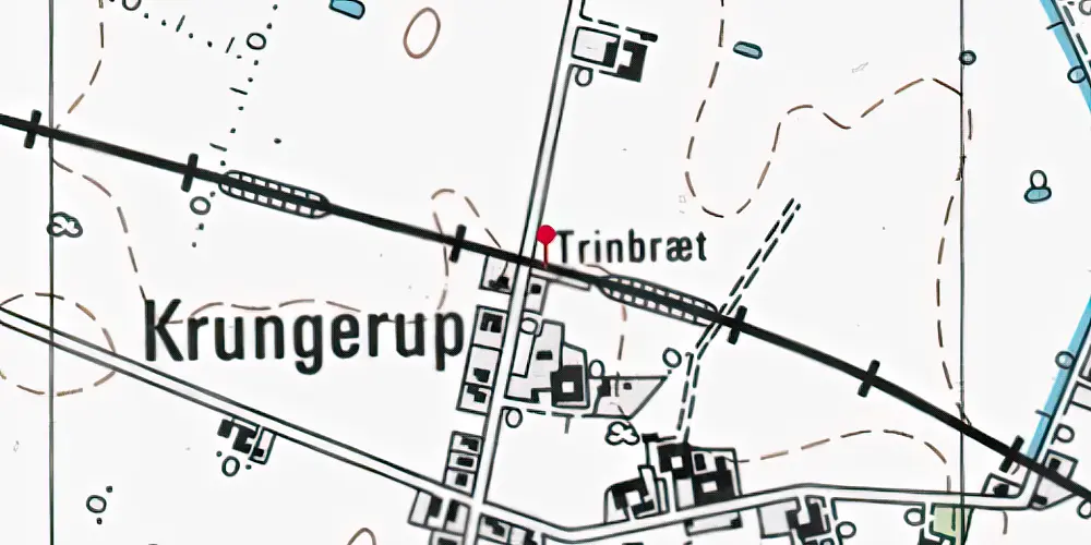 Historisk kort over Krungerup Holdeplads