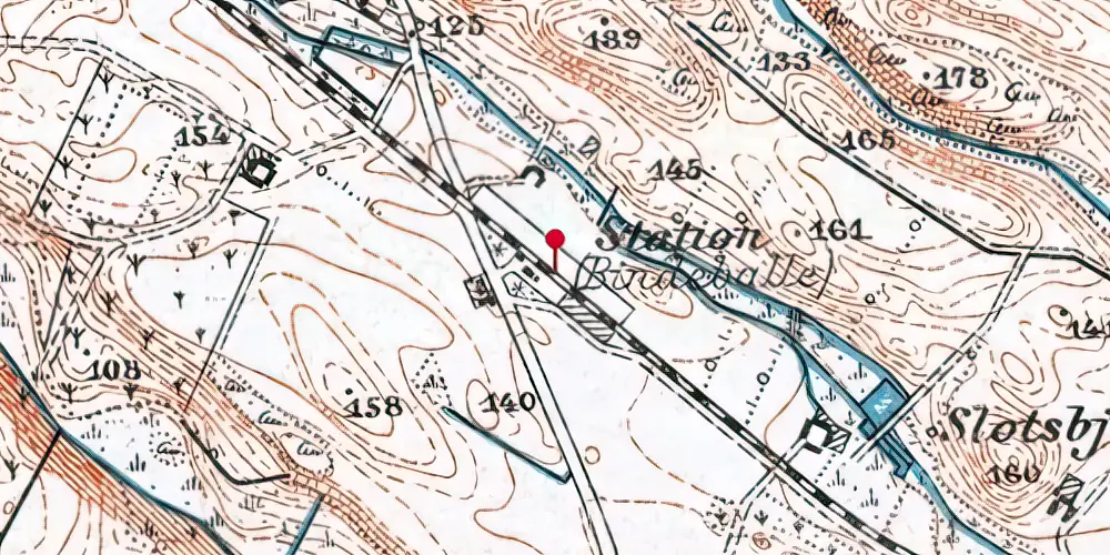 Historisk kort over Bindeballe Holdeplads Historisk kort over Bindeballe Holdeplads