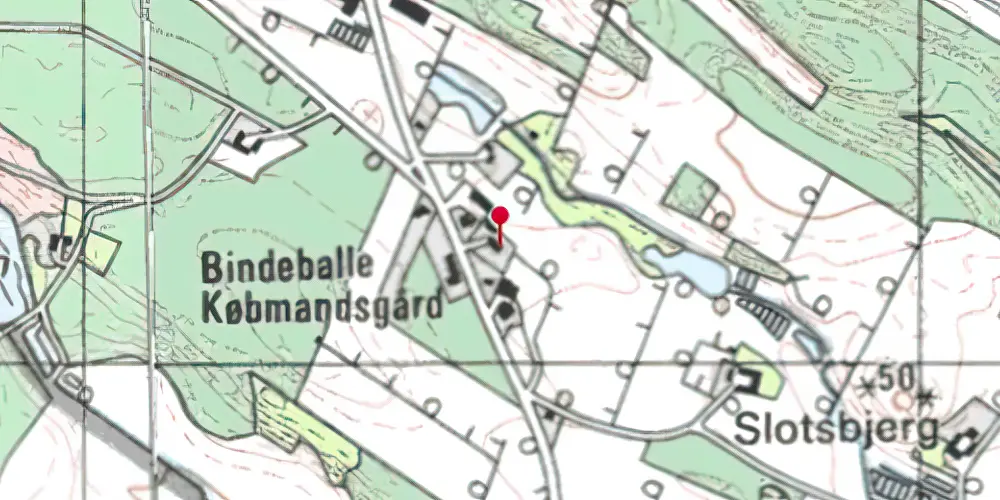 Historisk kort over Bindeballe Holdeplads Historisk kort over Bindeballe Holdeplads