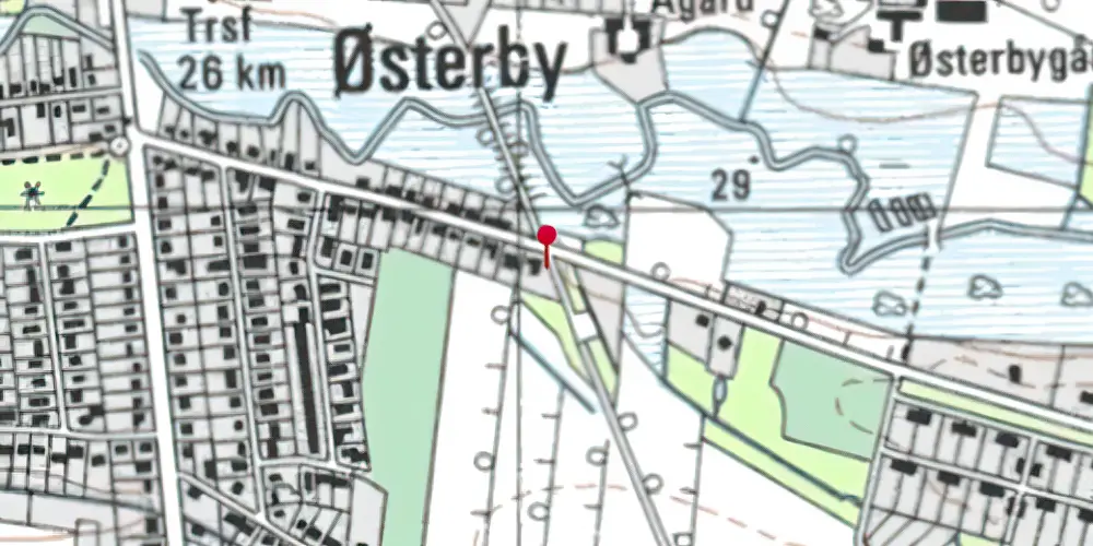 Historisk kort over Birkebæk Trinbræt Historisk kort over Birkebæk Trinbræt