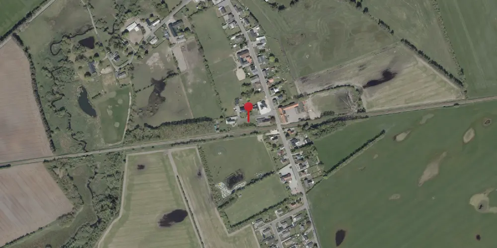 Historisk kort over Bjerndrup Holdeplads med sidespor