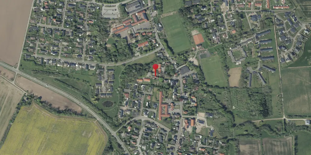 Historisk kort over Bjert Station