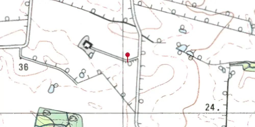 Historisk kort over Bjert Strand Trinbræt Historisk kort over Bjert Strand Trinbræt