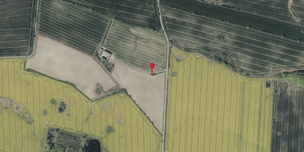 Historisk kort over Bjert Strand Trinbræt Historisk kort over Bjert Strand Trinbræt