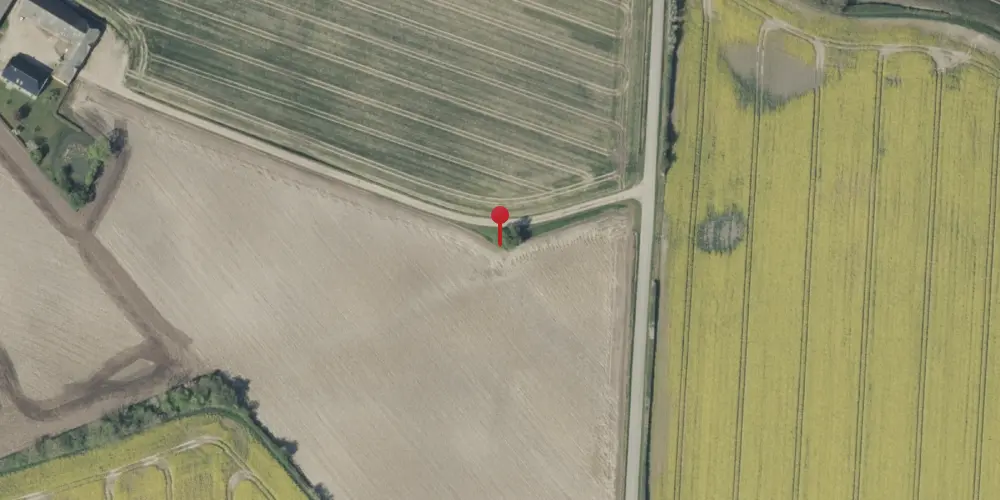 Historisk kort over Bjert Strand Trinbræt Historisk kort over Bjert Strand Trinbræt