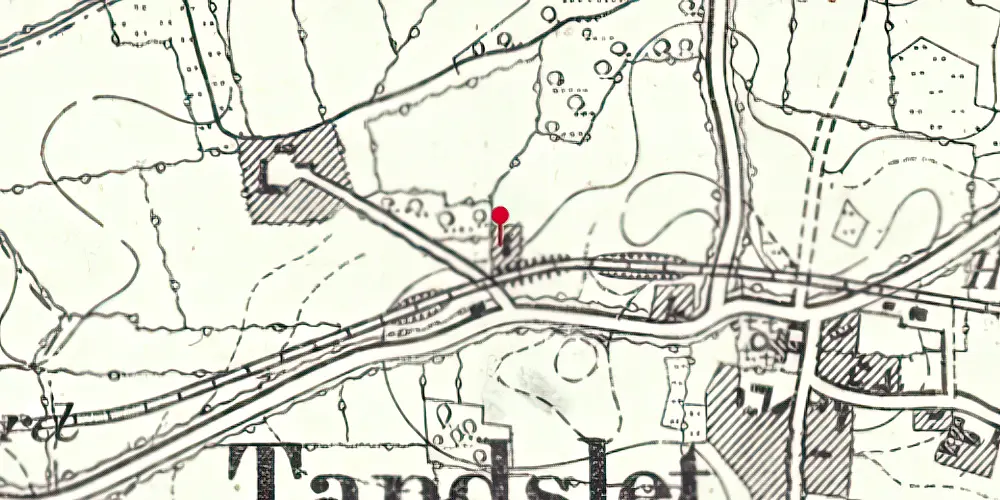 Historisk kort over Bjørnemosegaard Trinbræt