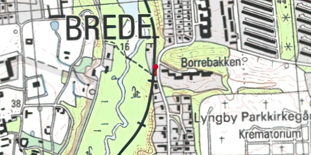 Historisk kort over Borrebakken Trinbræt