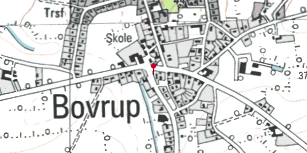 Historisk kort over Bovrup Stationskro Historisk kort over Bovrup Stationskro