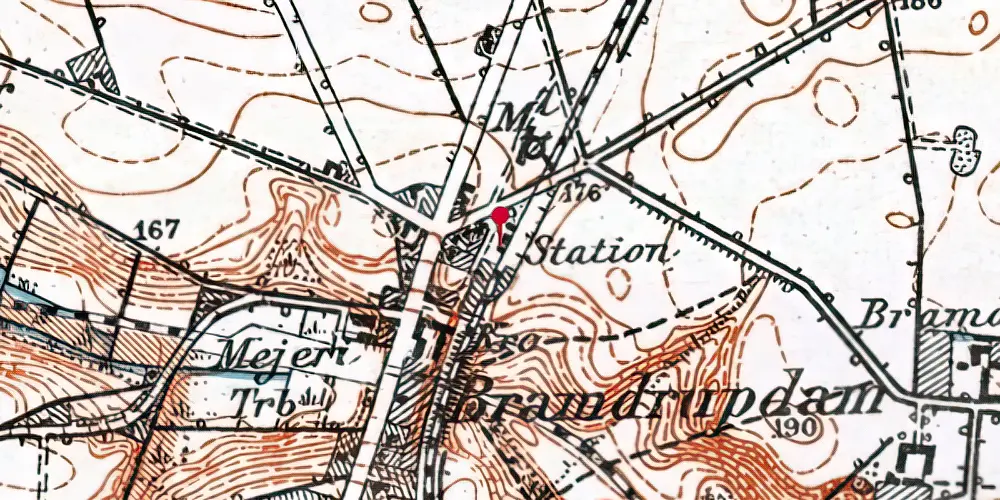 Historisk kort over Bramdrup Holdeplads Historisk kort over Bramdrup Holdeplads