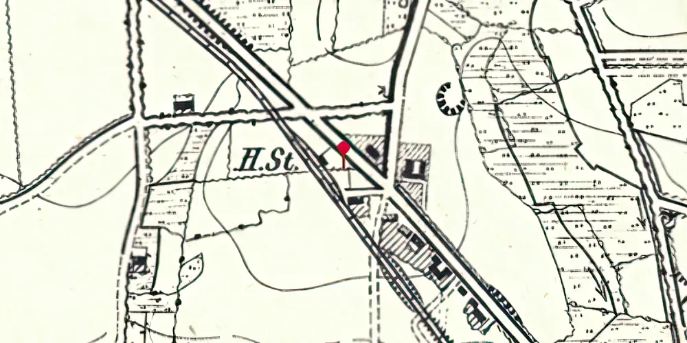 Historisk kort over Branderup Station