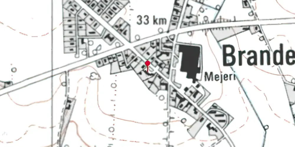 Historisk kort over Branderup Station