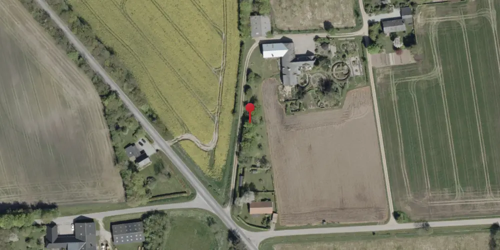 Historisk kort over Branderup Mark Holdeplads med sidespor