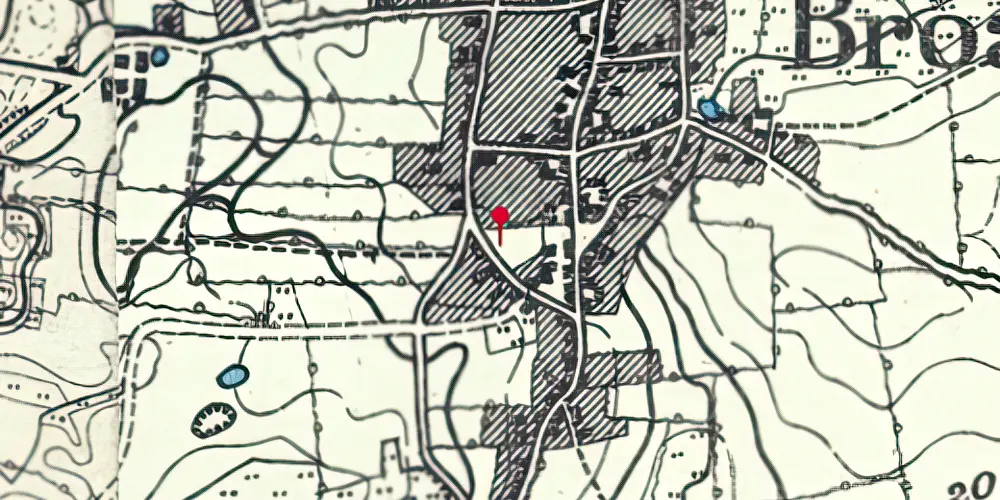 Historisk kort over Broager Station Historisk kort over Broager Station