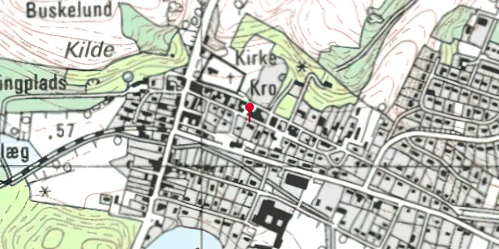 Historisk kort over Bryrup (smalspor) Station Historisk kort over Bryrup (smalspor) Station