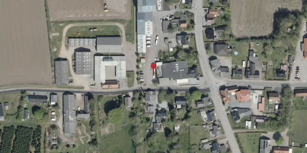 Historisk kort over Brændstrup Station