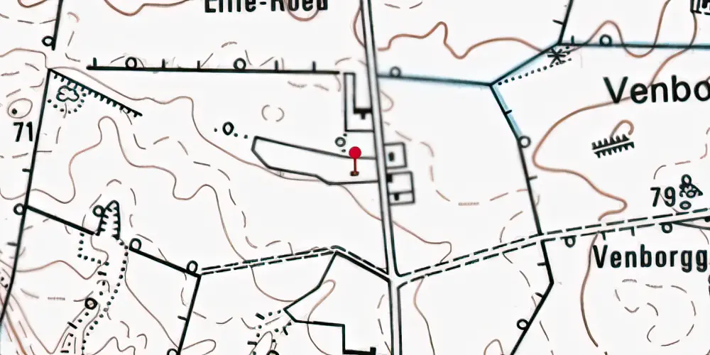 Historisk kort over Bølling Holdeplads