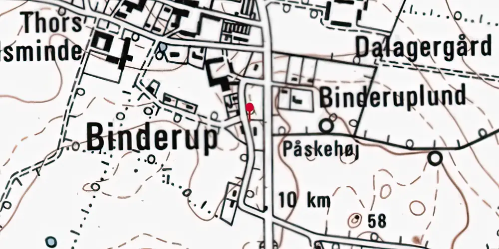 Historisk kort over Dalager Station