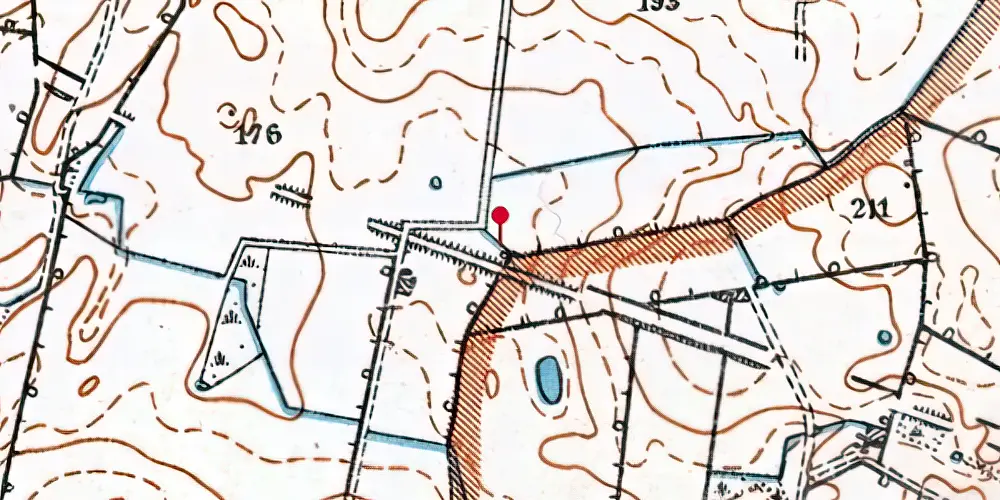 Historisk kort over Daugårdsminde Trinbræt