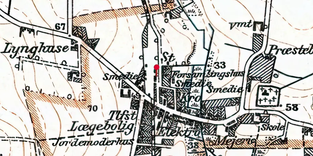 Historisk kort over Durup Station Historisk kort over Durup Station