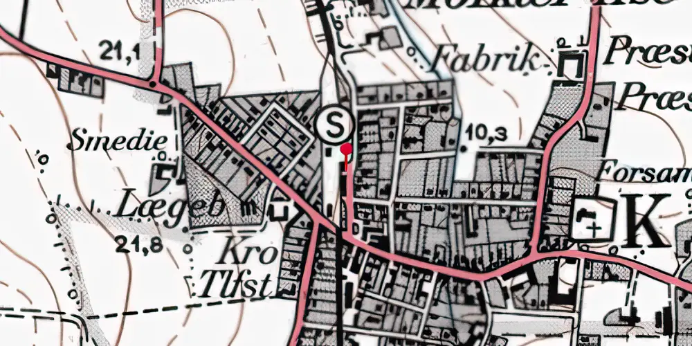 Historisk kort over Durup Station Historisk kort over Durup Station