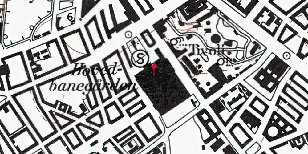 Historisk kort over København Hovedbanegård Historisk kort over København Hovedbanegård