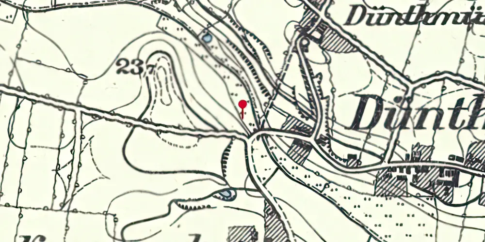 Historisk kort over Dynt Station