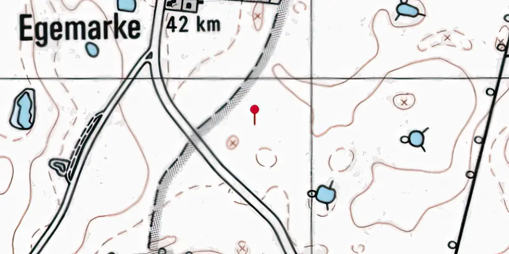 Historisk kort over Egemarke Trinbræt med Sidespor Historisk kort over Egemarke Trinbræt med Sidespor