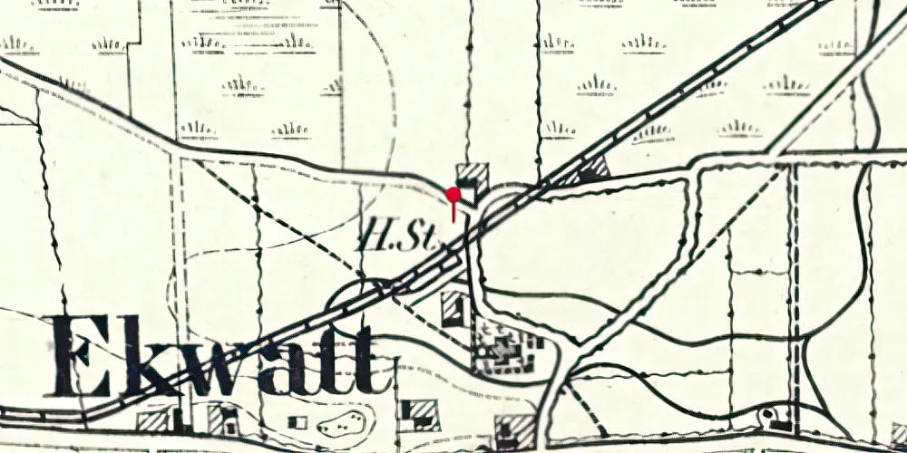 Historisk kort over Egvad Trinbræt Historisk kort over Egvad Trinbræt