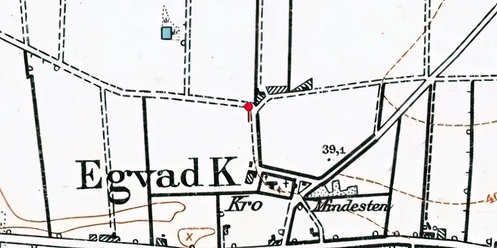 Historisk kort over Egvad Trinbræt Historisk kort over Egvad Trinbræt