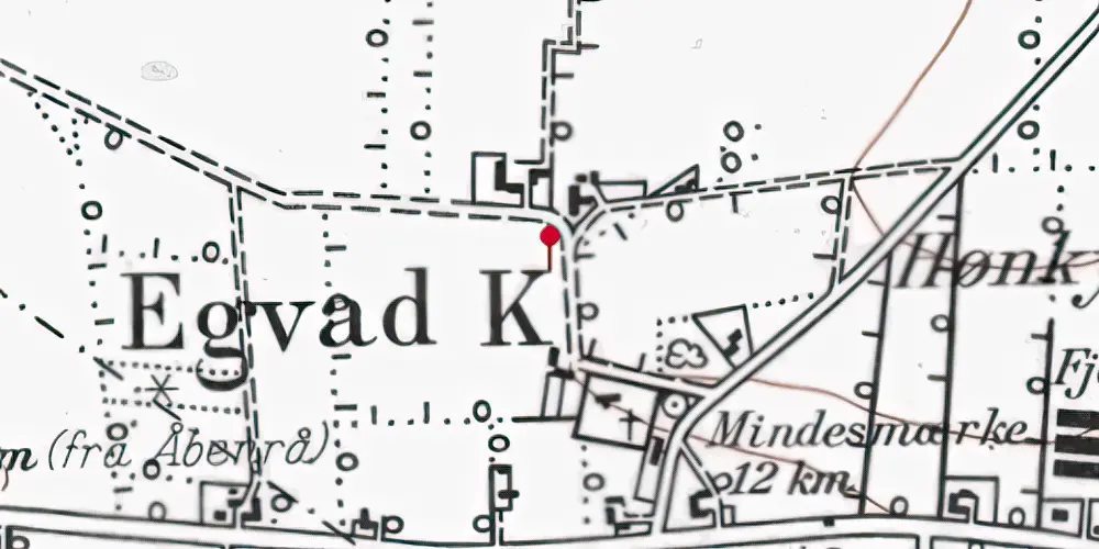 Historisk kort over Egvad Trinbræt Historisk kort over Egvad Trinbræt