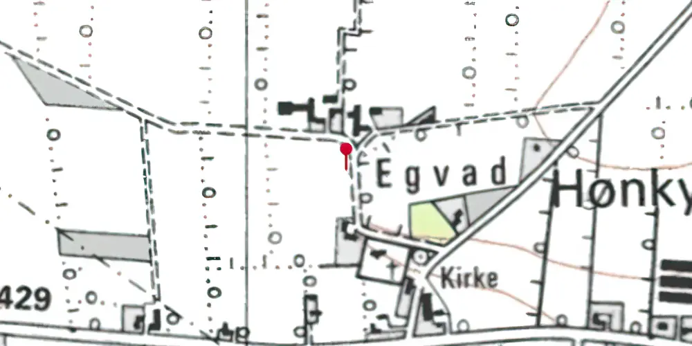 Historisk kort over Egvad Trinbræt Historisk kort over Egvad Trinbræt