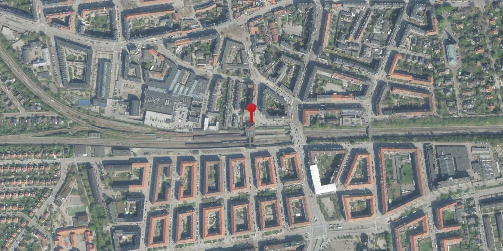 Historisk kort over Valby Station