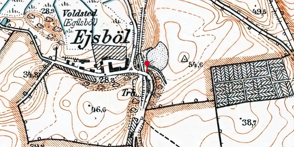 Historisk kort over Ejsbøl Holdeplads Historisk kort over Ejsbøl Holdeplads