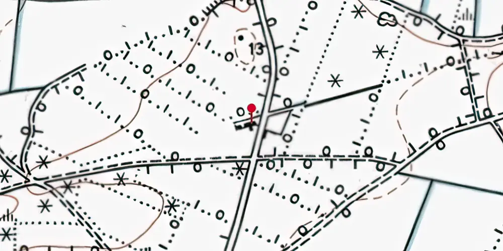 Historisk kort over Ellum Station