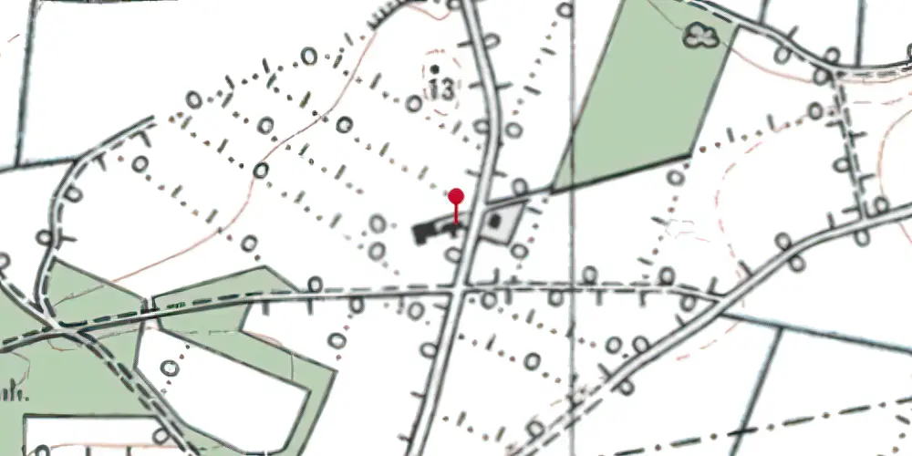 Historisk kort over Ellum Station