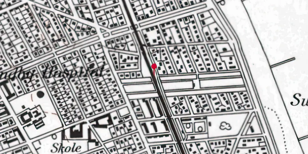 Historisk kort over Engvej Trinbræt