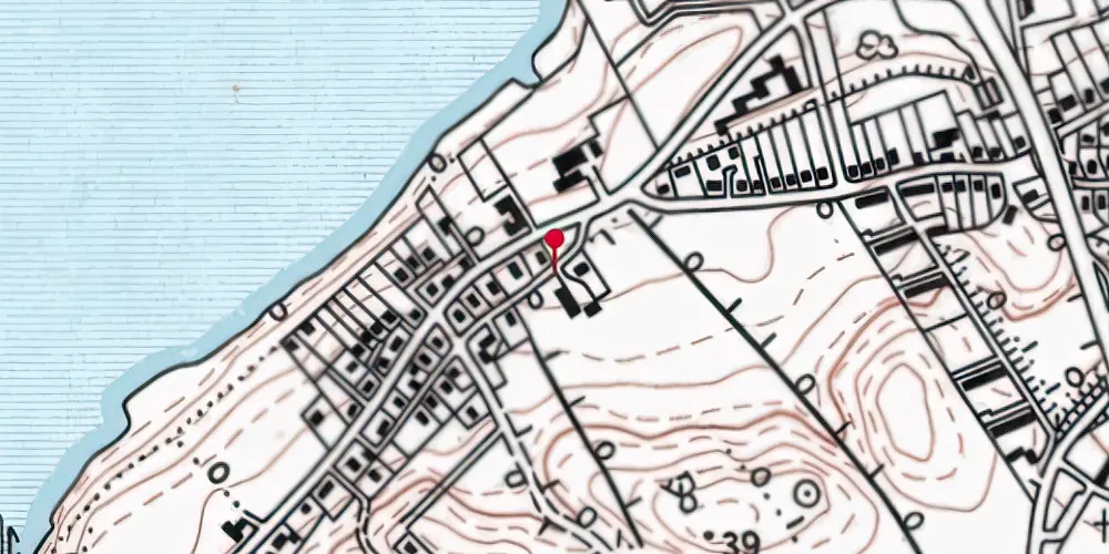 Historisk kort over Erlev Trinbræt med Sidespor Historisk kort over Erlev Trinbræt med Sidespor